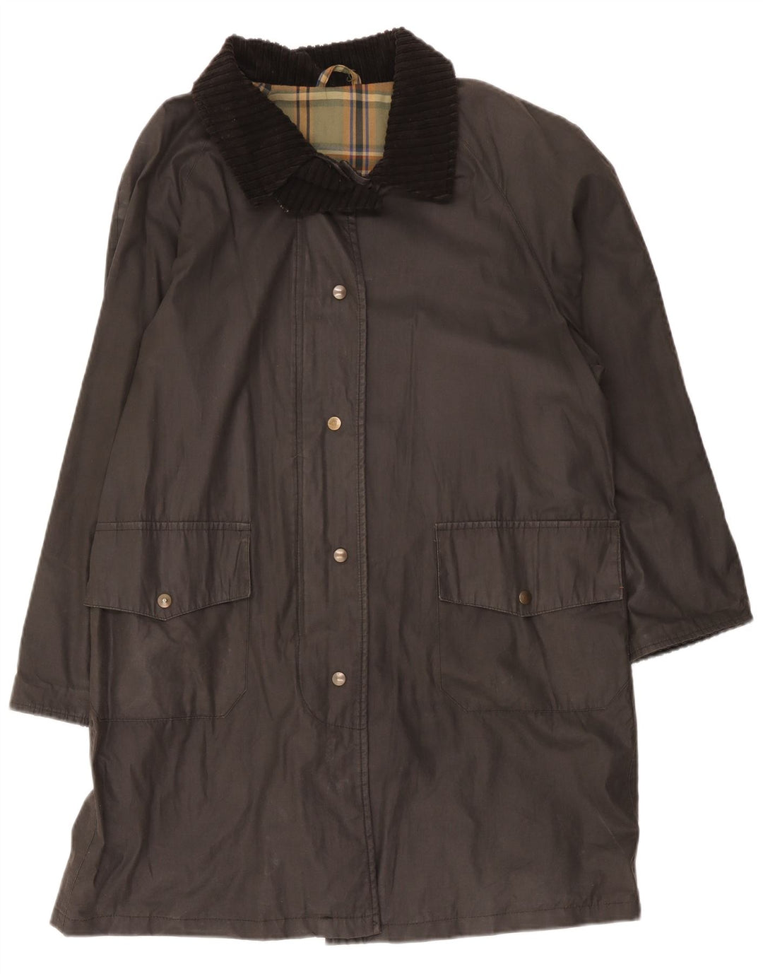Blarney Woolen Mills Damski oversize'owy woskowany płaszcz UK 16, duży, szary