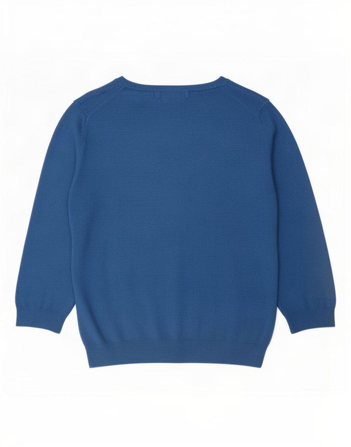 Marks & Spencer Damski sweter z dekoltem w łódkę, UK 12, średni niebieski