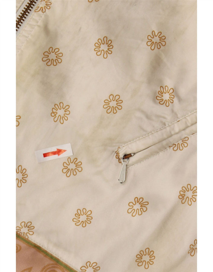 Damska kurtka bomber HEAD UK 20 2XL w białe kwiaty