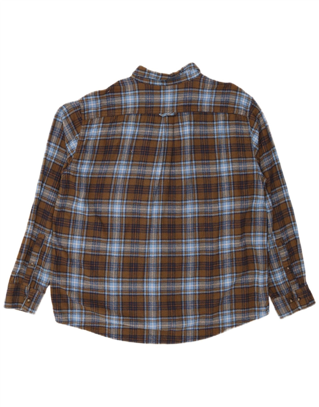 EDDIE BAUER Męska koszula flanelowa 2XL, bawełniana krata khaki