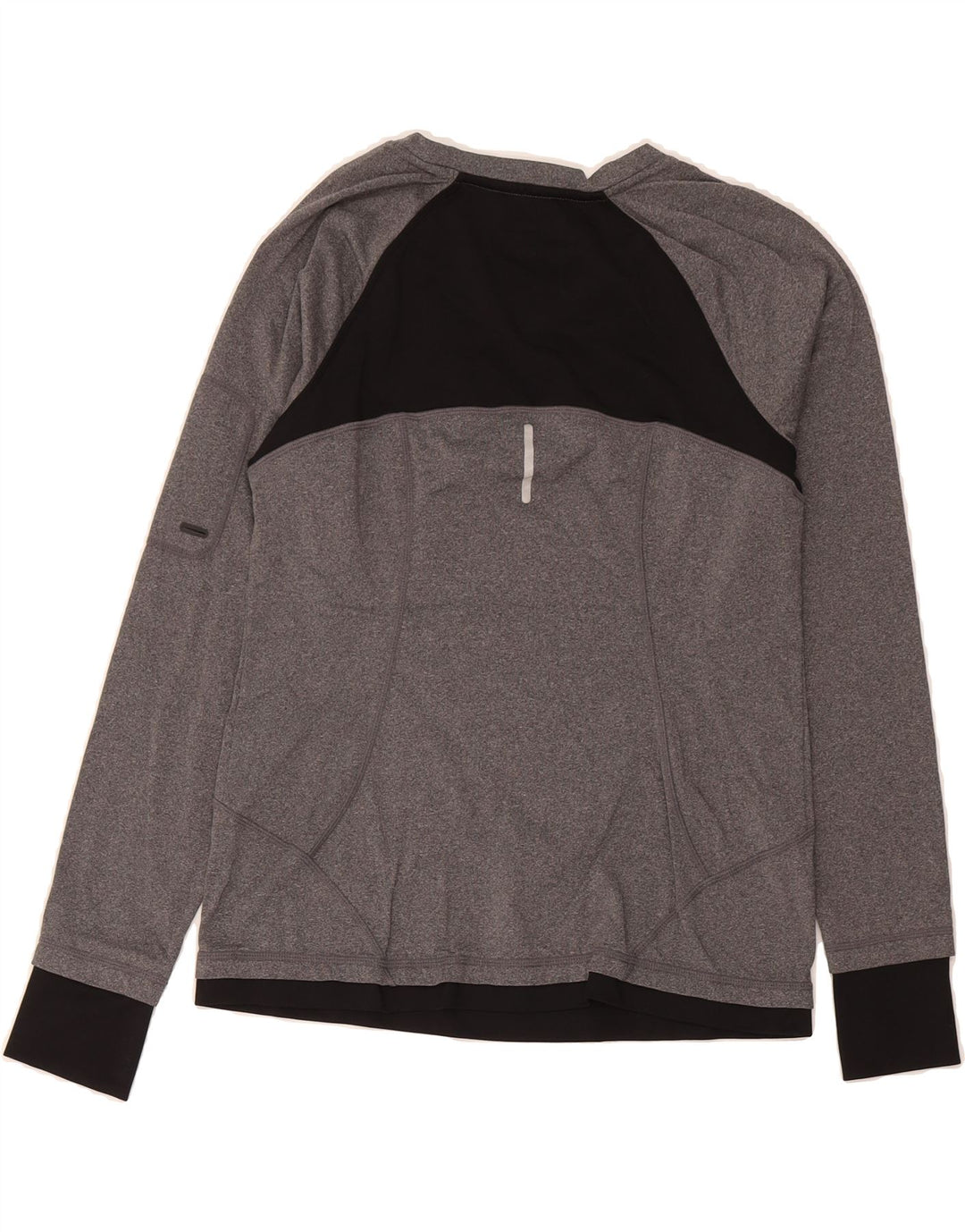 REEBOK Womens Top Long Sleeve UK 12 Medium Grey Colourblock Polyester Vintage Reebok and Second-Hand Reebok from Messina Hembry 