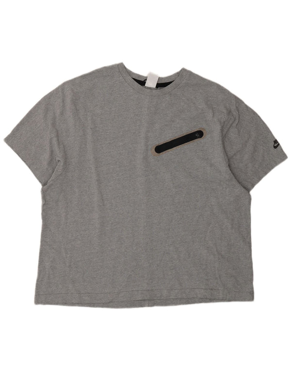 Męska koszulka Nike Dri Fit, 2XL, szara bawełna