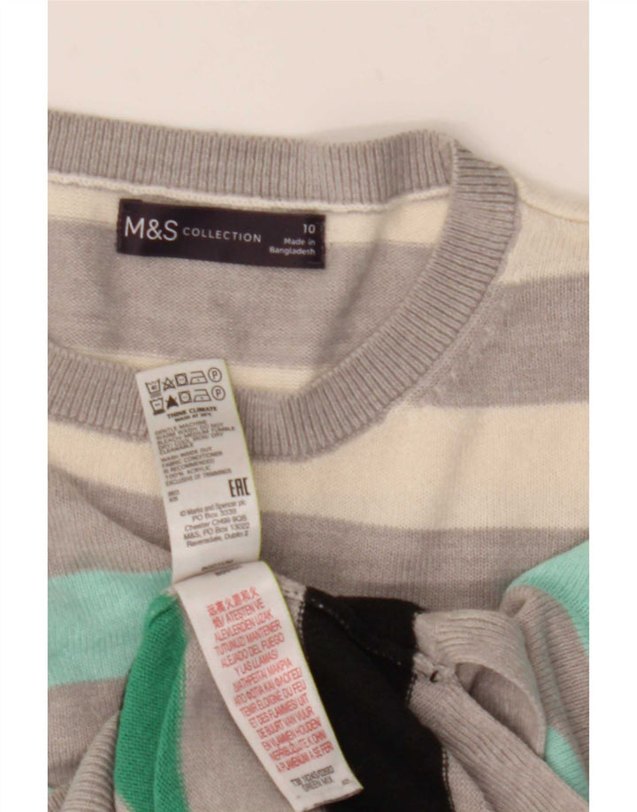 Marks & Spencer Damski sweter z okrągłym dekoltem, UK 10, mały, wielokolorowy