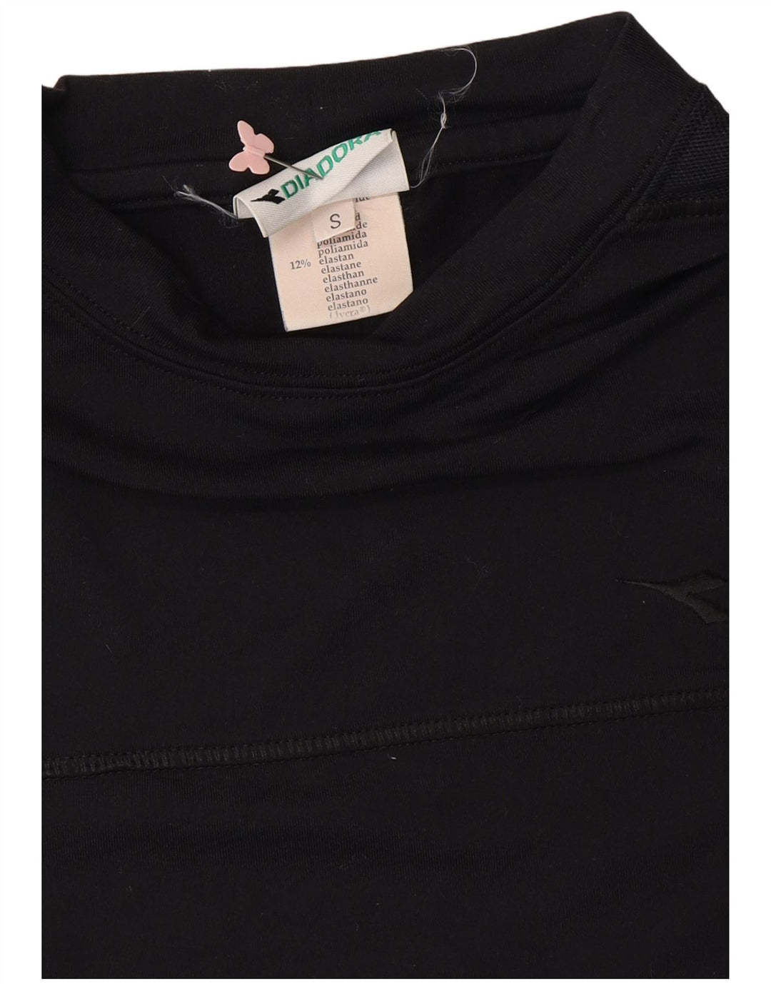 Damska krótka koszulka DIADORA Top UK 10, mała, czarna, poliamid