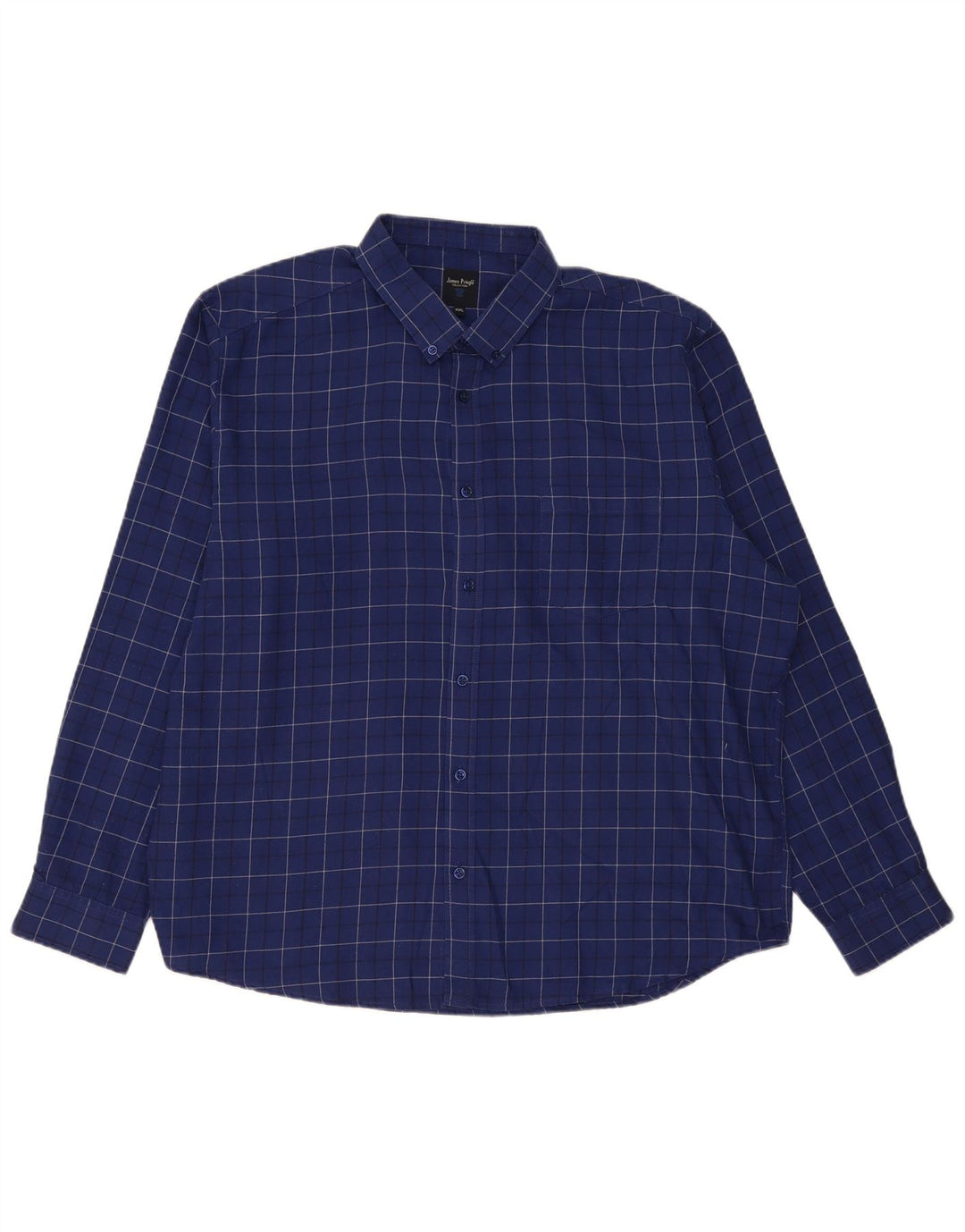 Koszula flanelowa męska James Pringle 2XL, granatowa, poliester w kratę