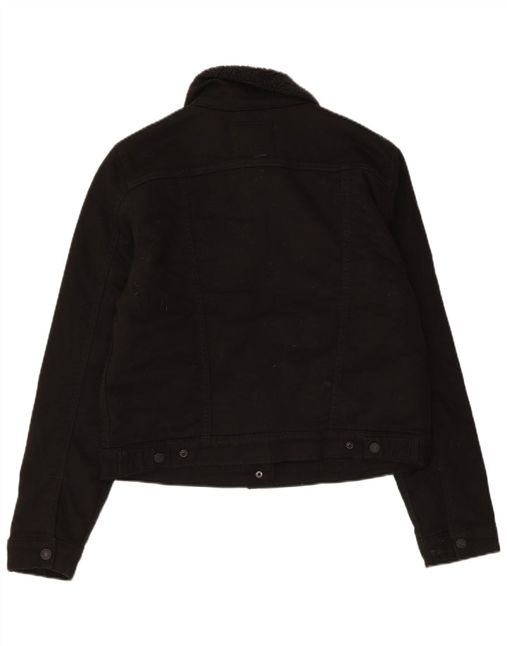 Damska kurtka jeansowa Levi's Sherpa UK 16, duża, czarna, bawełniana