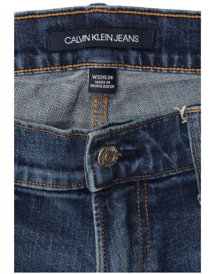 Męskie dżinsy Calvin Klein W32 L34 Niebieskie bawełniane