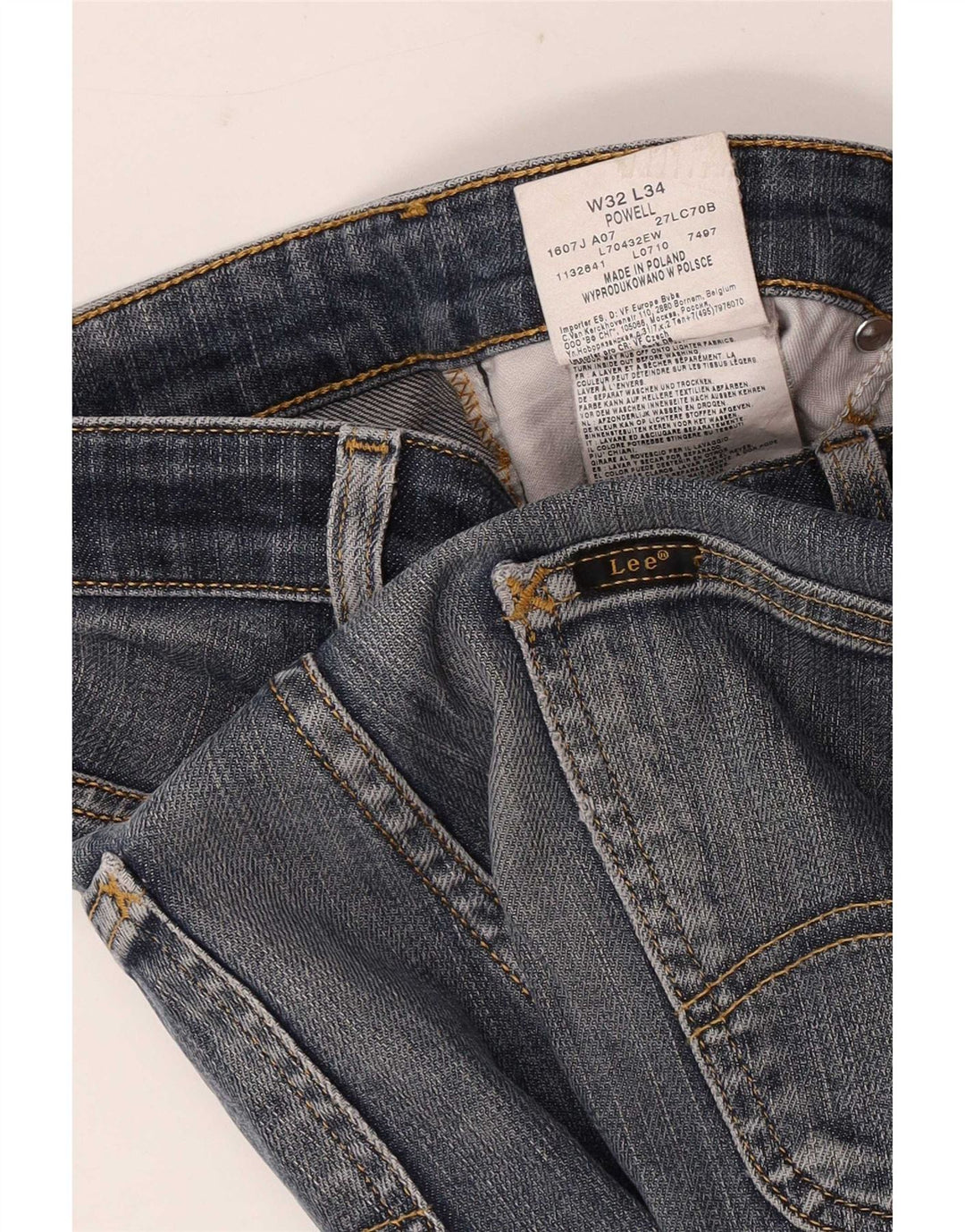 Damskie jeansy Lee Powell Slim W32 L29 Niebieskie bawełniane