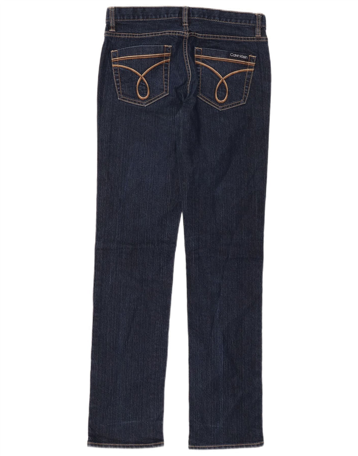 Damskie dżinsy rurki CALVIN KLEIN US 2 XS W26 L31 Granatowe, bawełniane