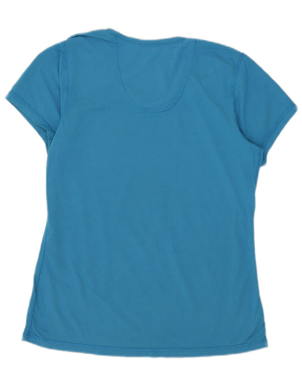 Damska koszulka Nike Dri Fit Graphic Top UK 18 XL, niebieska, bawełniana
