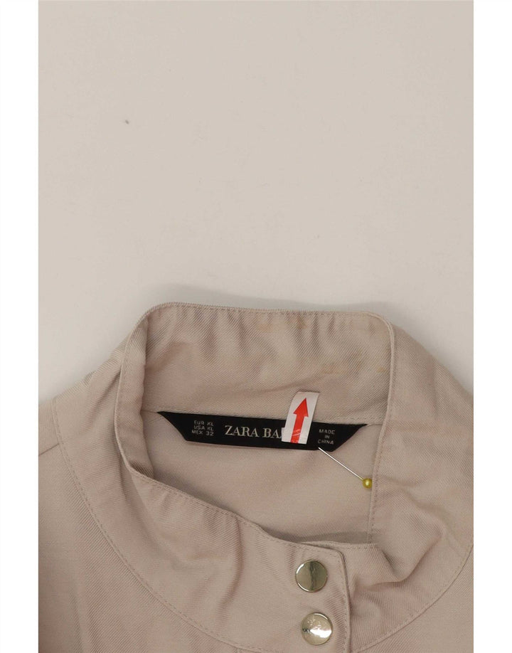 Kurtka damska Zara UK 18 XL, beżowa wiskoza