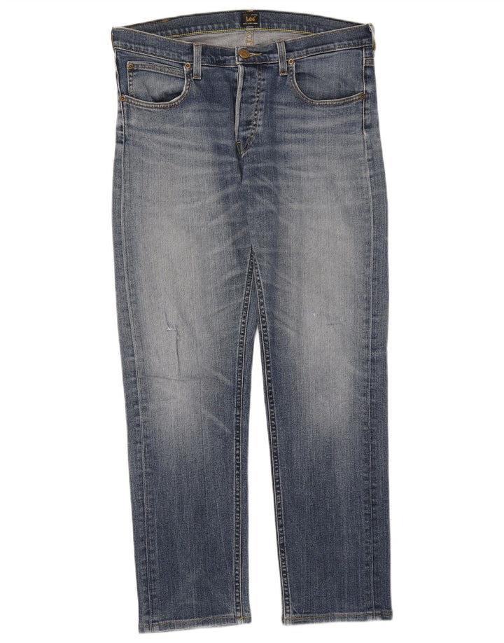 Damskie jeansy Lee Daren Straight W34 L30 Niebieskie bawełniane
