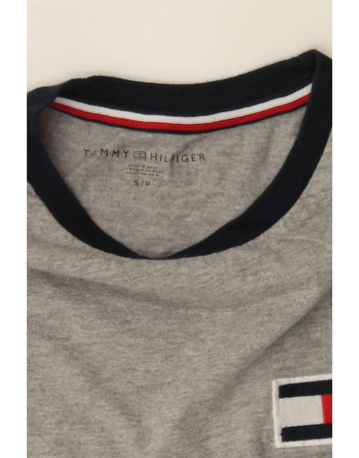TOMMY HILFIGER Mens T-Shirt Top Small Grey Cotton Vintage Tommy Hilfiger and Second-Hand Tommy Hilfiger from Messina Hembry 