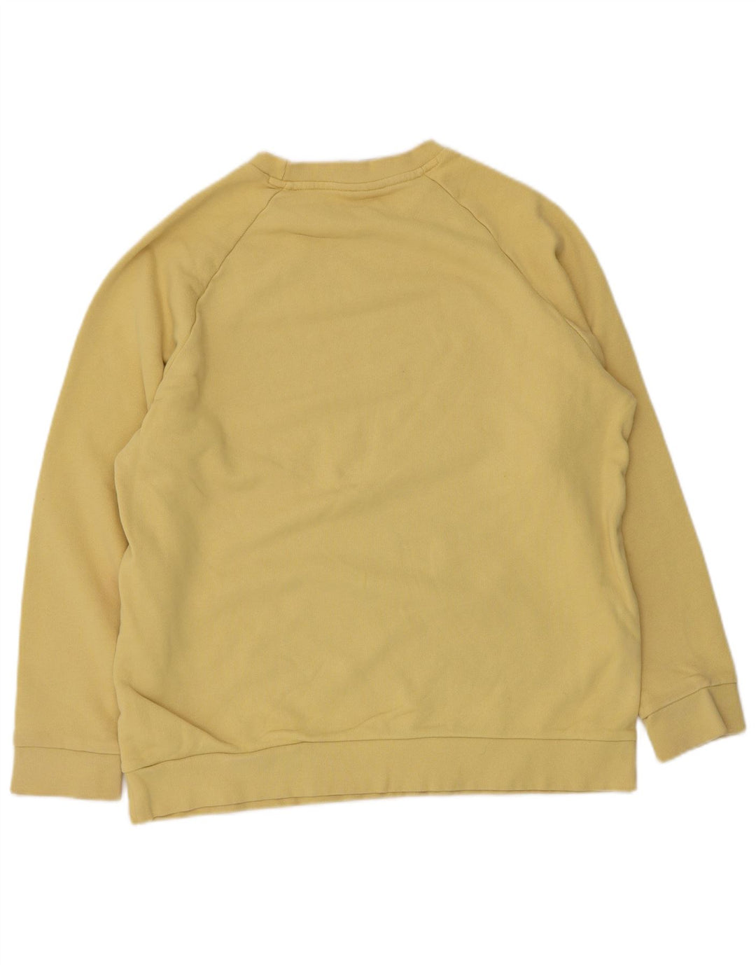 Adidas Męska bluza graficzna oversize Jumper UK 12 Średnia żółta bawełna