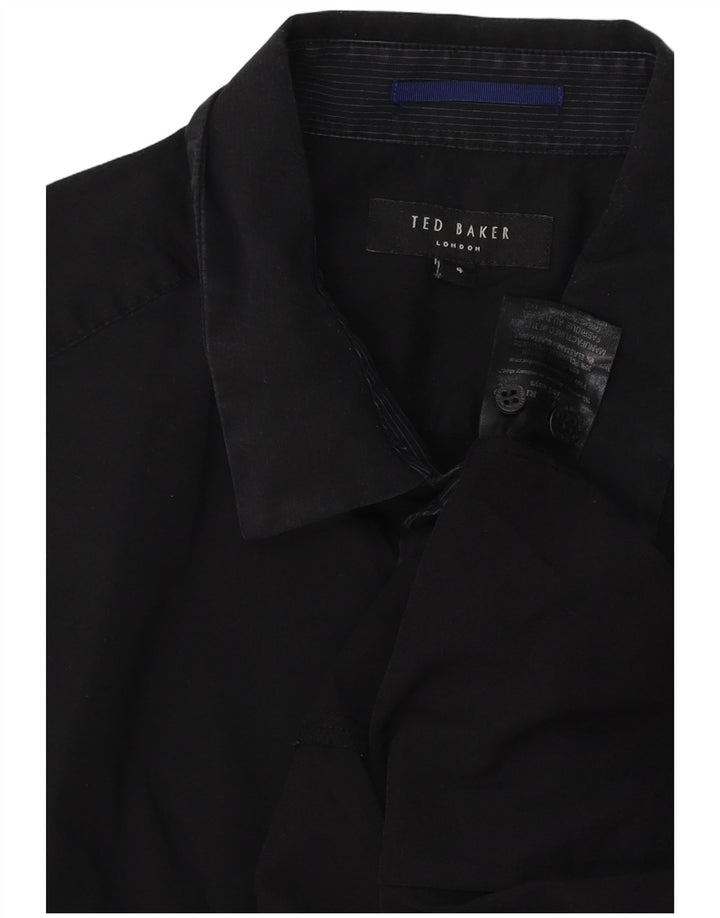 Koszula męska Ted Baker, rozmiar 4, duża, czarna, bawełniana