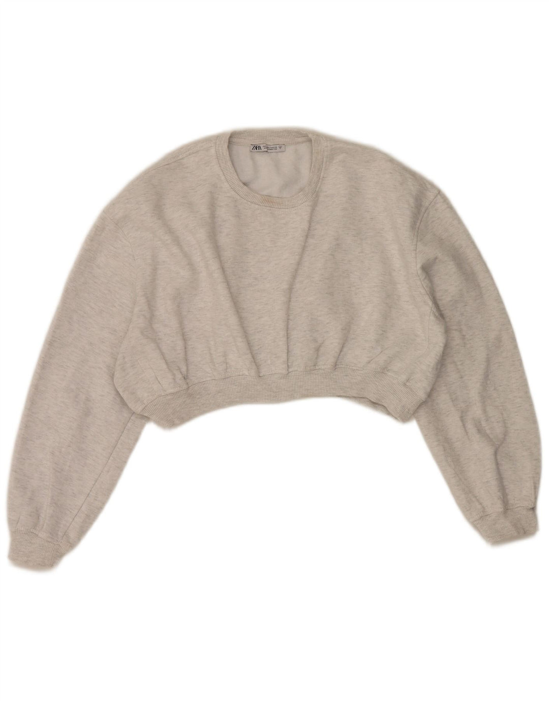 Damska bluza oversize Zara Crop Jumper UK 10 Small Grey Flecked