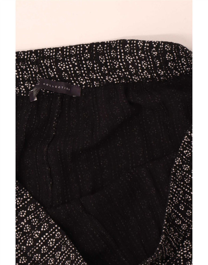 Marks & Spencer Damskie spodenki z abstrakcyjnym wzorem UK 12 Medium W34 Czarne
