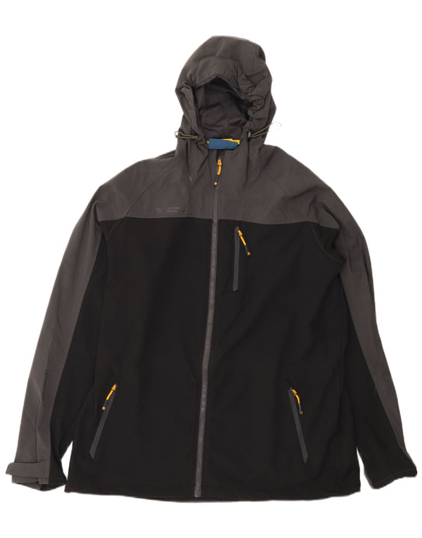 Męska kurtka przeciwdeszczowa z kapturem Mountain Warehouse UK 42 XL w kolorze czarnym