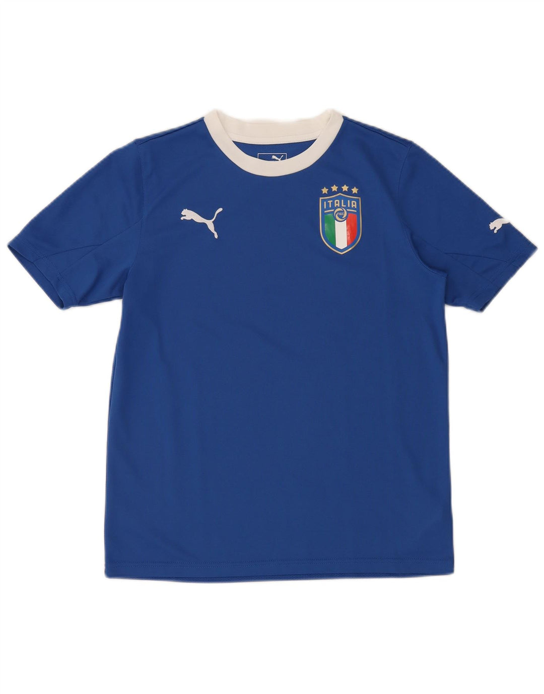 Chłopięca koszulka z grafiką Puma Italia, 13-14 lat, niebieska, poliester