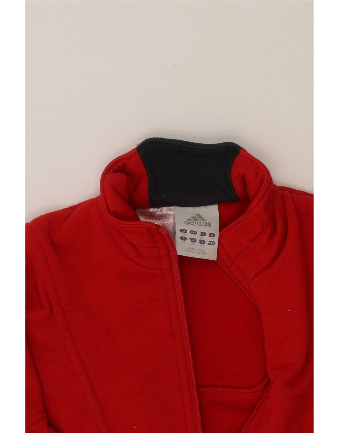 ADIDAS Boys Tracksuit Top Jacket 9-10 Years Red Polyester Vintage Adidas and Second-Hand Adidas from Messina Hembry 