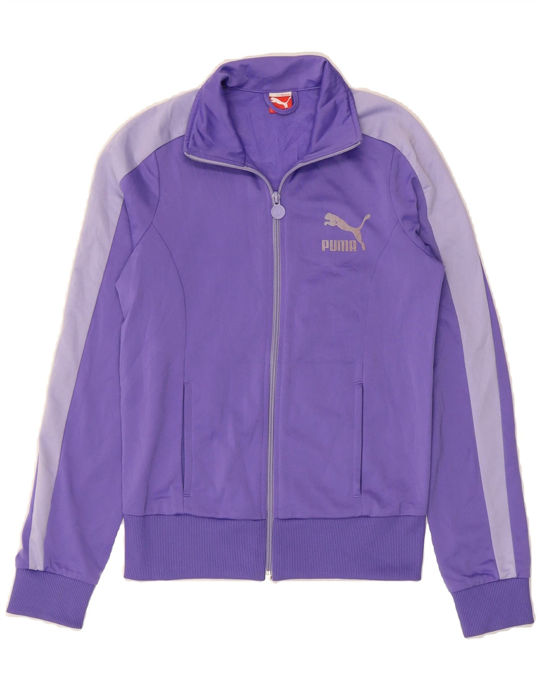 PUMA Womens Tracksuit Top Jacket UK 10 Small  Purple Colourblock Polyester Vintage Puma and Second-Hand Puma from Messina Hembry 