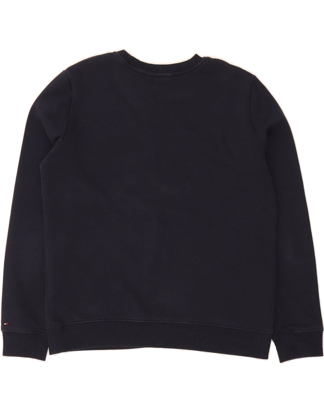 TOMMY HILFIGER Womens Oversized Sweatshirt Jumper UK 10 Small Navy Blue Vintage Tommy Hilfiger and Second-Hand Tommy Hilfiger from Messina Hembry 