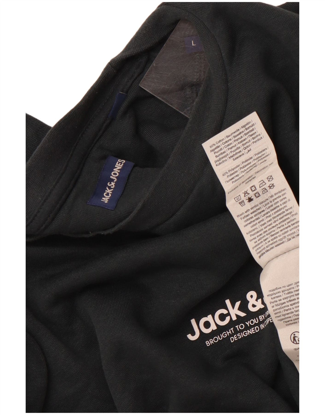 Męski sweter JACK & JONES, duży, szary, bawełniany
