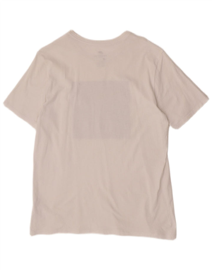Męski T-shirt Nike o sportowym kroju z grafiką, duży, biały, bawełniany