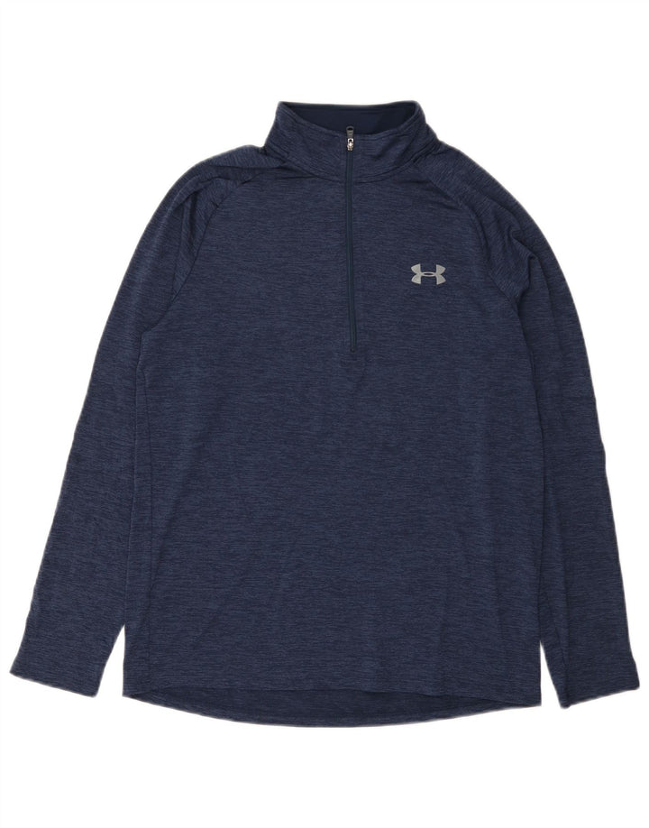 Męski dres Under Armour Heat Gear z pulowerem, średni, granatowy, nakrapiany