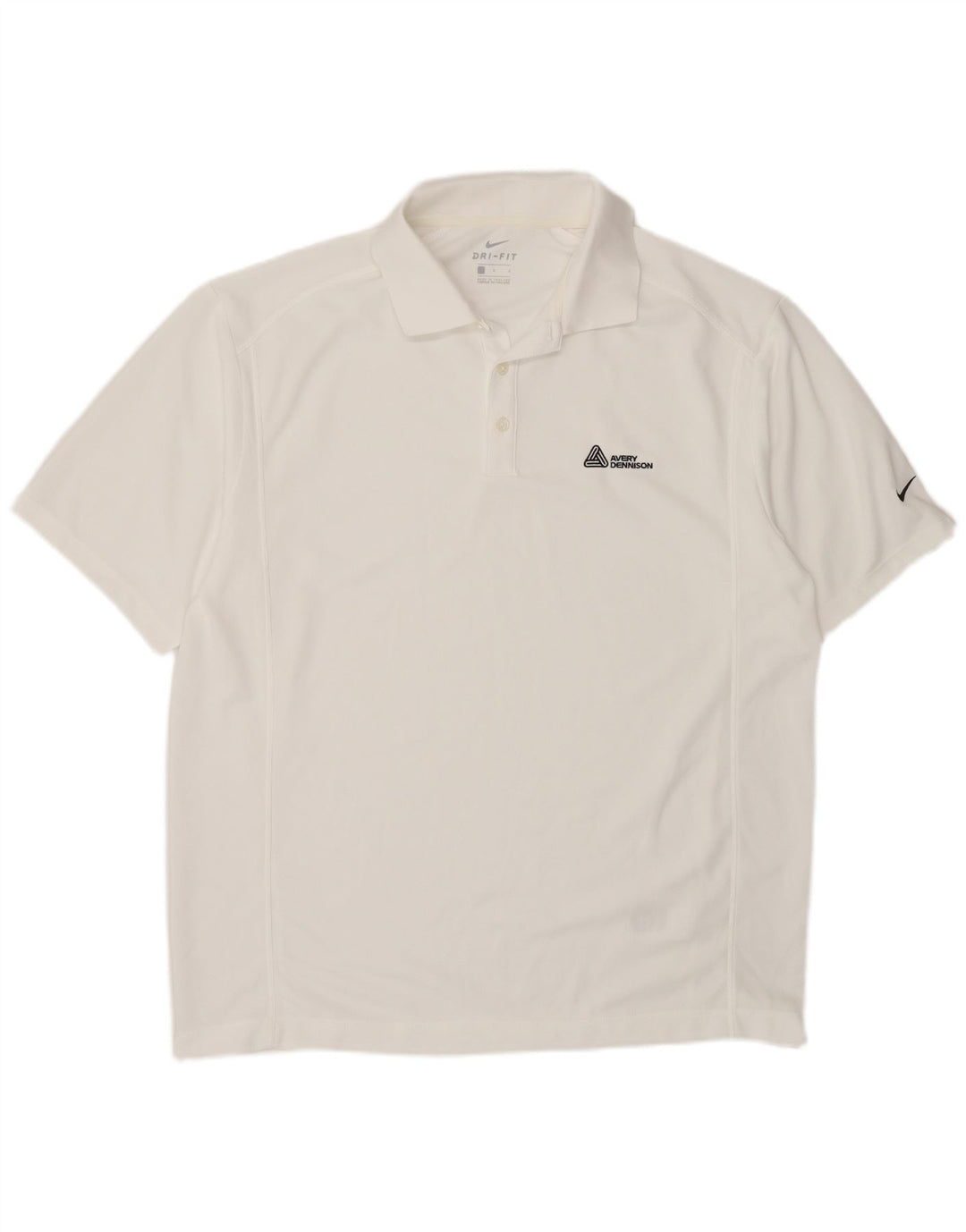 Męska koszulka polo Nike Dri Fit, duża, biała, poliestrowa