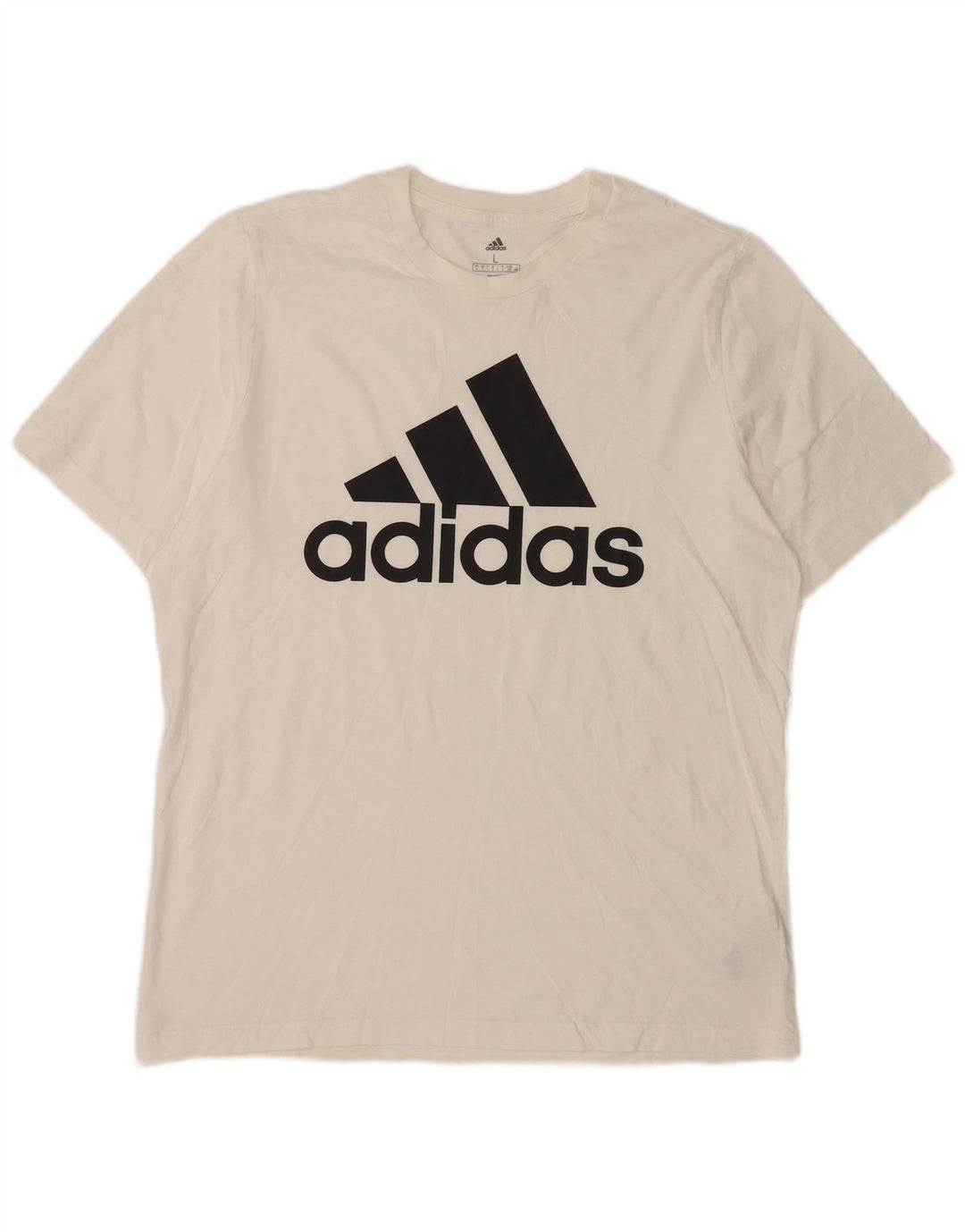 Męska koszulka z grafiką ADIDAS, duża, biała, bawełniana