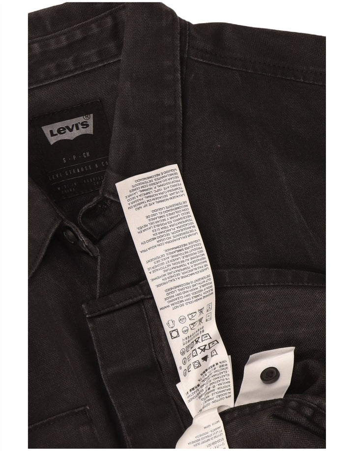 Męska koszula dżinsowa Levi's, mała, czarna, bawełniana