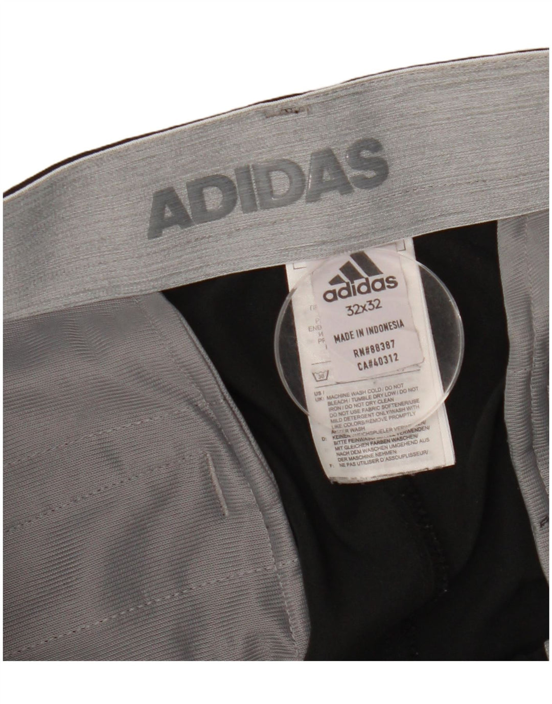 Adidas Męskie Proste Spodnie Chino W32 L32 Czarny Poliester