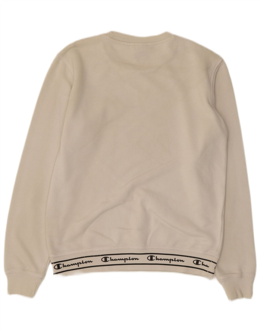 Męska bluza z grafiką CHAMPION, mała, biała, bawełniana