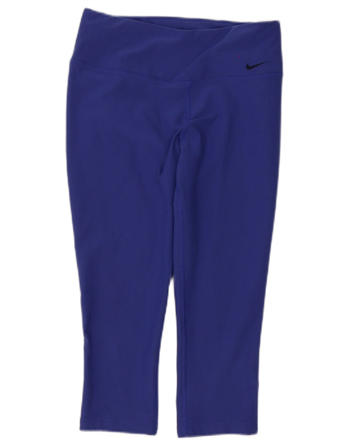 Damskie legginsy Nike Dri Fit Capri UK 8, mały, fioletowy poliester
