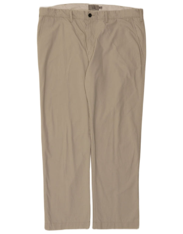 Marks & Spencer Męskie proste spodnie Chino W40 L31 Beżowa bawełna