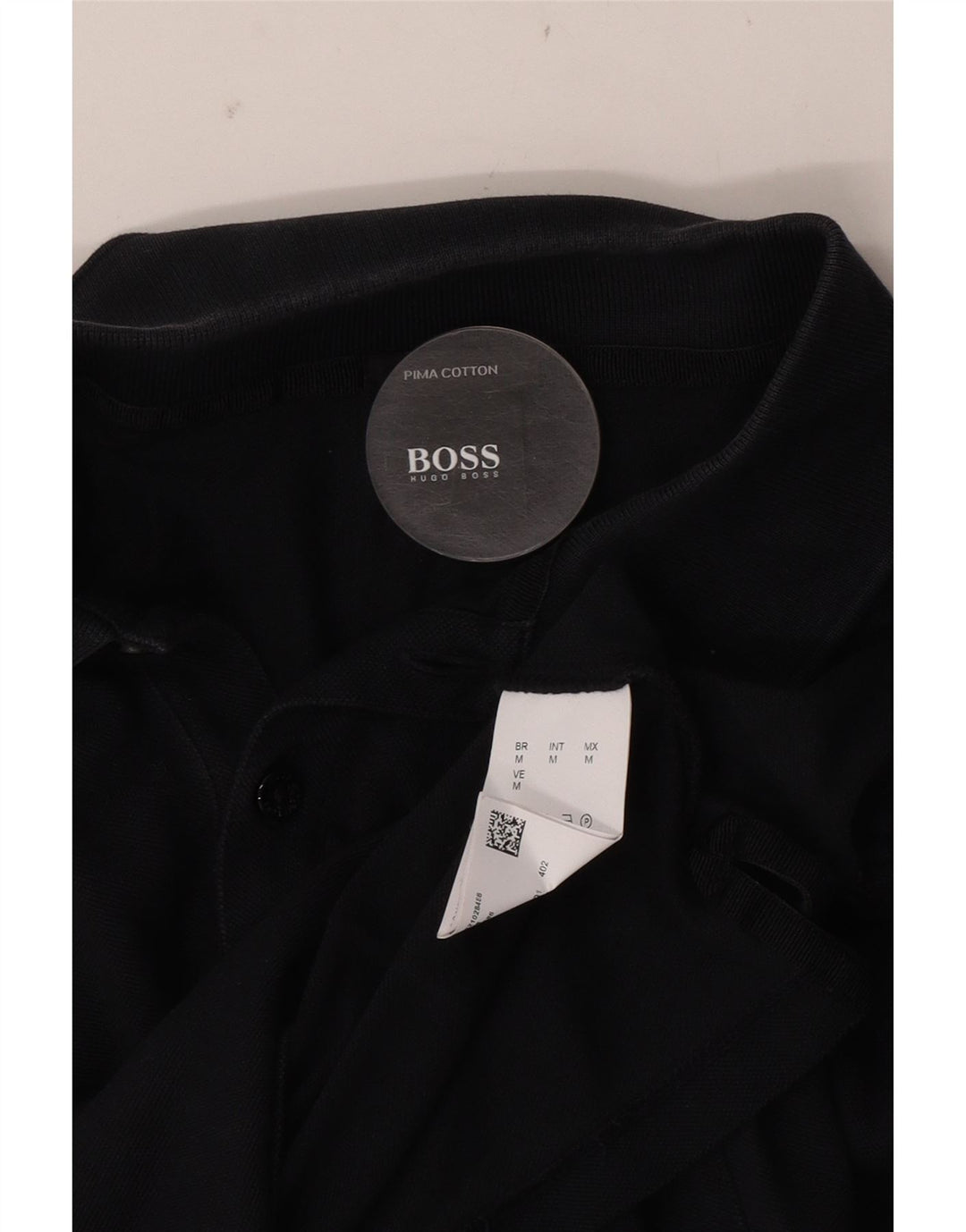 Męska koszulka polo HUGO BOSS, średnia czarna, bawełniana