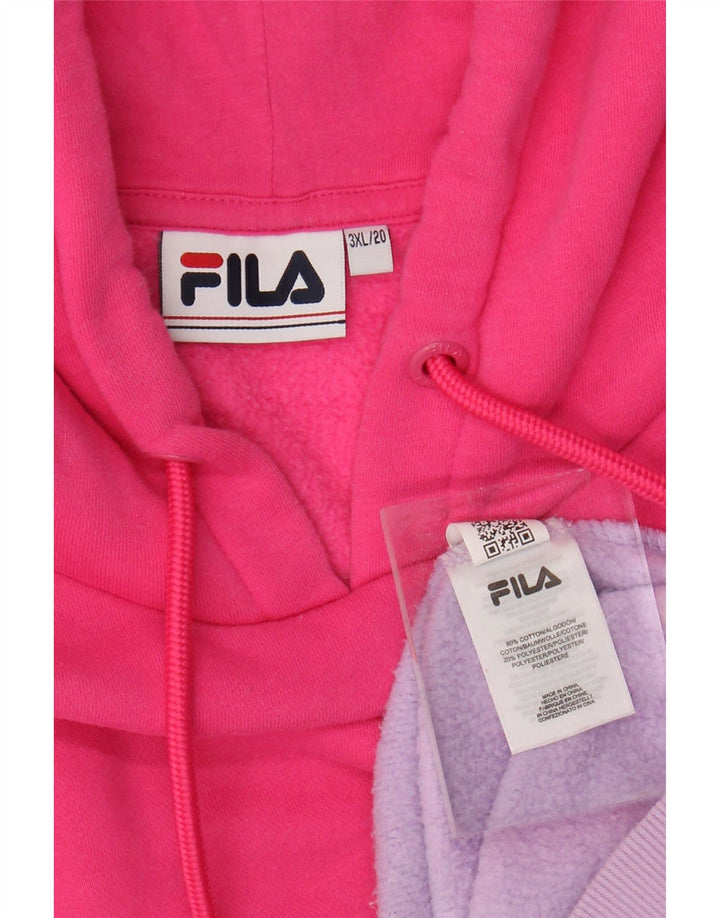 Damski sweter z kapturem FILA UK 22 3XL, wielokolorowy, z blokami kolorów