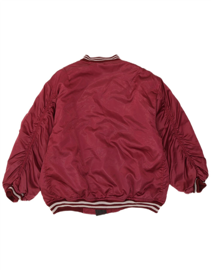 Chłopięca kurtka bomber VINTAGE 13-14 lat, bordowy nylon