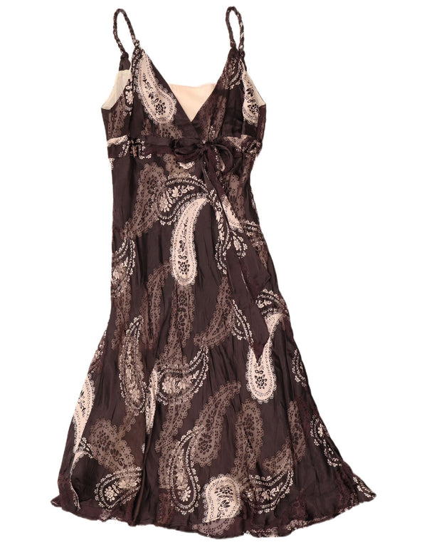 Damska sukienka maxi bez rękawów Phase Eight UK 18 XL, szara wiskoza Paisley