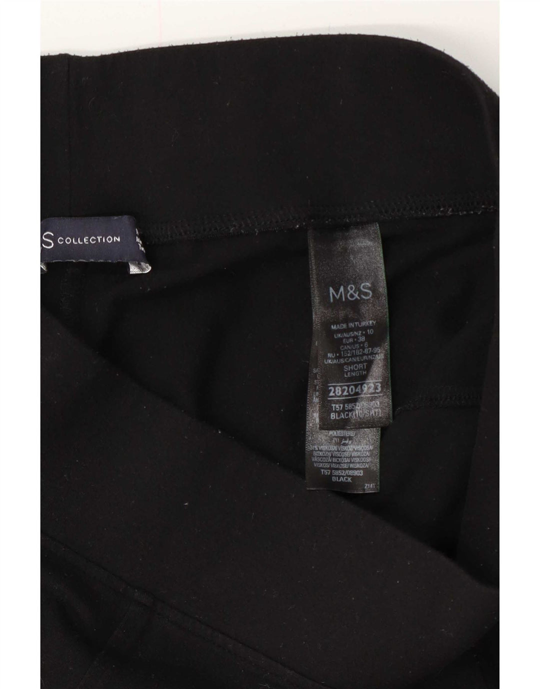 Damskie legginsy Marks & Spencer UK 10, małe, czarne, poliestrowe