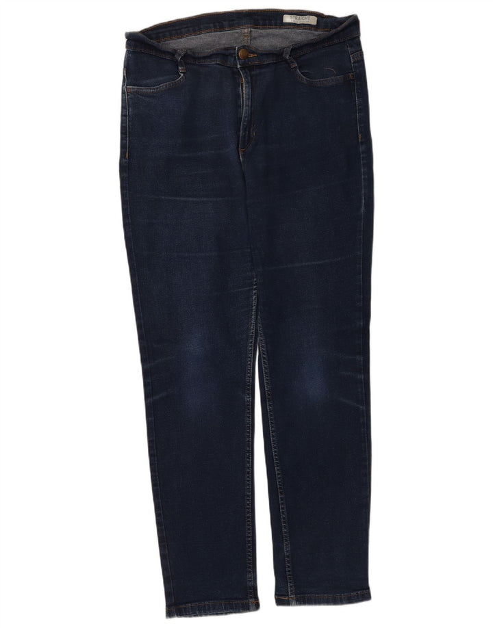 Marks & Spencer Damskie Regular Straight Jeans UK 16 Large W34 L28 Granatowe