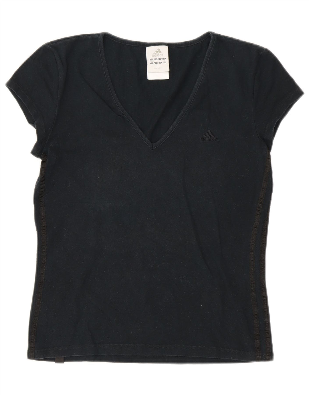 T-shirt damski ADIDAS Top UK 10, mały, czarny, bawełniany