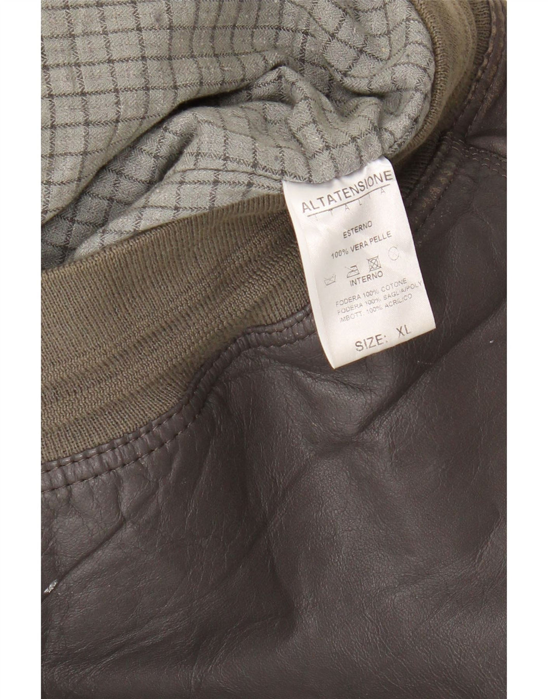 VINTAGE Womens Leather Jacket UK 18 XL Grey Leather Vintage Vintage and Second-Hand Vintage from Messina Hembry 