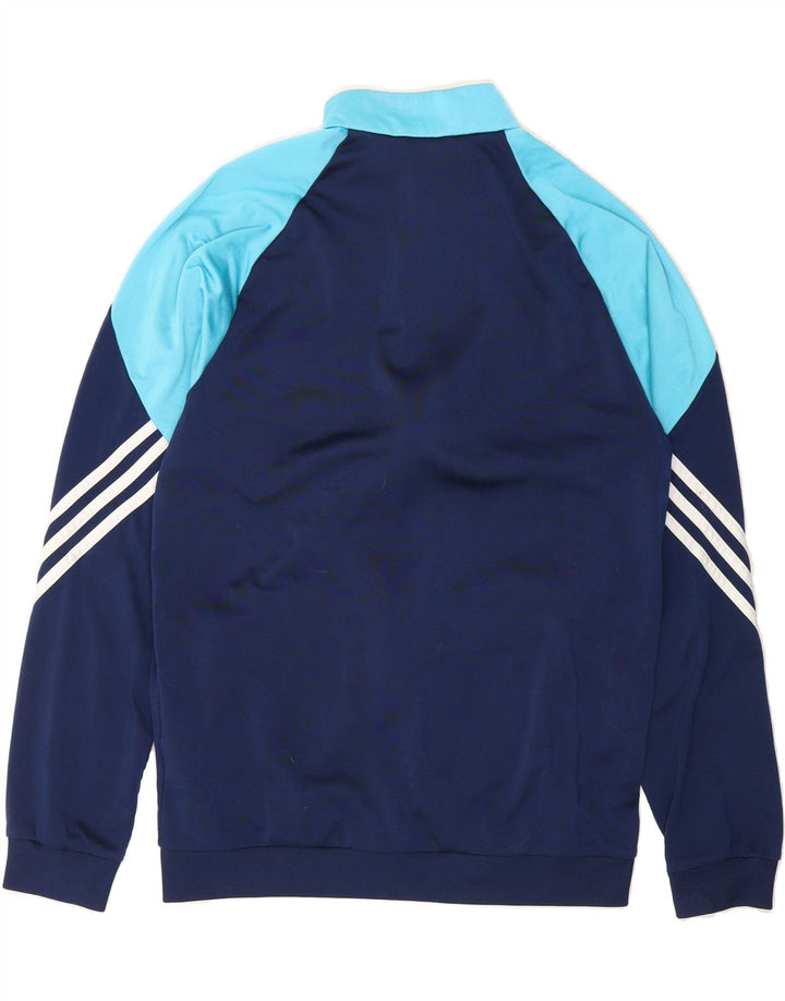 ADIDAS Mens Tracksuit Top Jacket Medium Navy Blue Colourblock Polyester Vintage Adidas and Second-Hand Adidas from Messina Hembry 