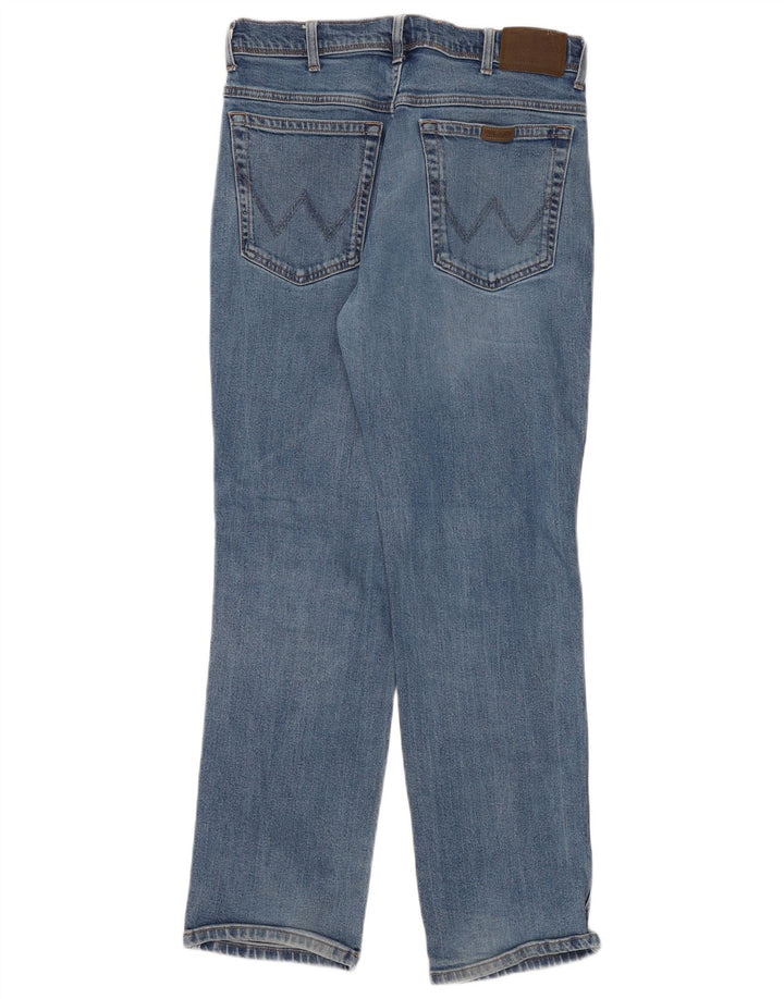 Męskie jeansy Wrangler o prostym kroju W36 L32, niebieskie, bawełniane