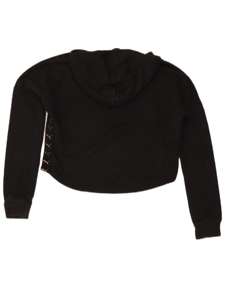 Damski sweter z kapturem PUMA, oversize, z grafiką, UK 12, średni czarny
