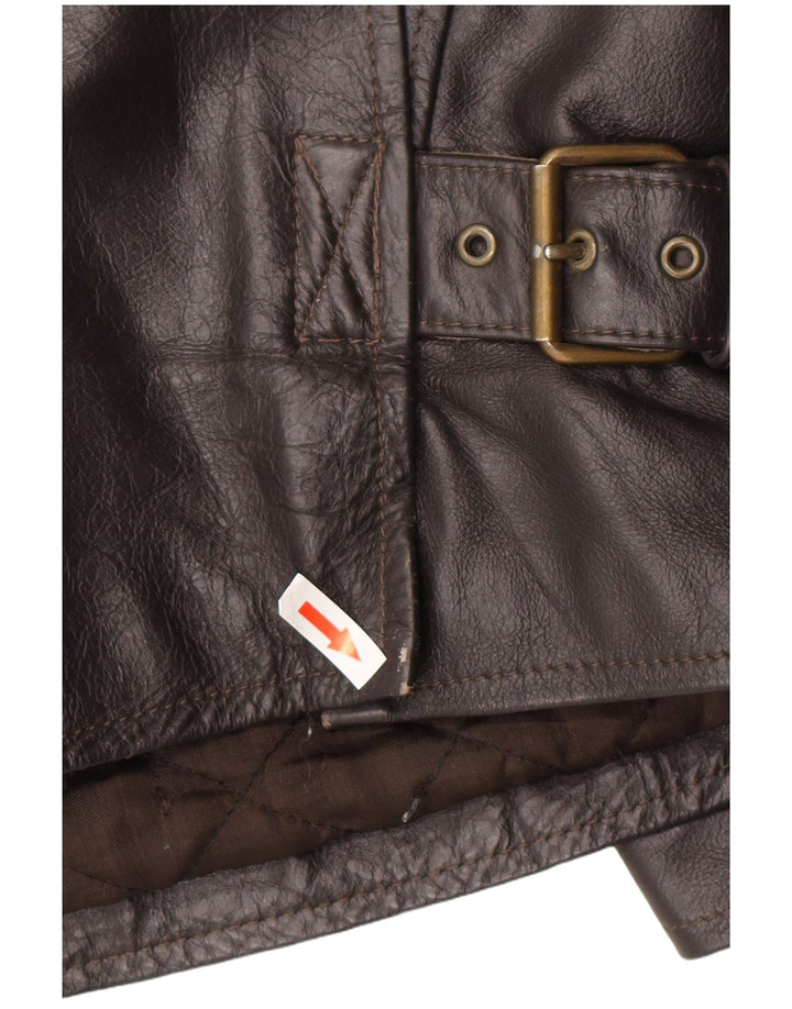 Vintage męska skórzana kurtka IT 56 3XL czarna skóra