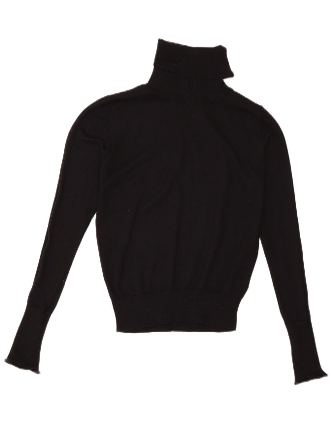 Damski sweter z golfem Zara UK 10, mały, czarny poliester