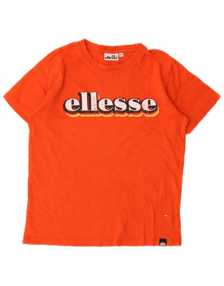 Chłopięcy T-shirt z grafiką Ellesse 11-12 lat, pomarańczowy